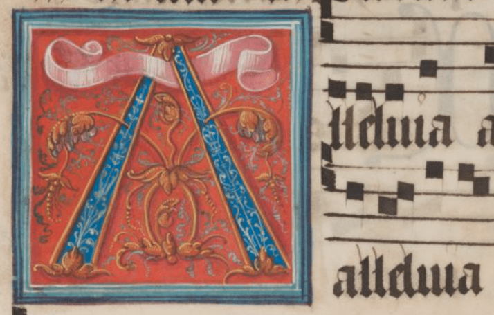 Alleluia Manuscript Illuminated